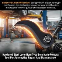 Hardened Steel Lever Horn Type Semi Axle-Removal Tool For Automotive Repair And Maintenance Square mouth horn