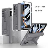 „Samsung Galaxy Z Fold 4“ dėklui, magnetiniam vyrių apsaugai, visiškai apsaugančiam stovą, slankiojantį rašiklio dėklo dangtelį, priekinį grūdintą stiklą For Galaxy Z Fold 4