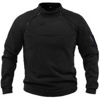 Vyriškos mados šiltos vilnos dvigubi pusiniai užtrauktukai megztiniai Tactical žieminė lauko striukė Drabužiai Vyriški paltai terminiai apatiniai XXXXL juoda