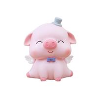 Kiaulytė Mielas Animacinis Kiaulės Formos Mažas Nešiojamas Taupyklė Dekoratyvinis Papuošalas Mažoms Mergaitėms Chi 1089-5 Medium Cute Pig Squinti