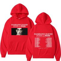 Singer DAMIANO DAVID FUNNY Little FEARS Album Tour 2025 Graphic vintage hoodie men Fashion punk pullover Hip-hop sweatshirt tops S