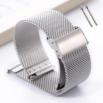 Milanese Watchband 18mm 20mm 22mm Metal Strap for Huawei Watch GT5/GT4 Quick Release Bracelet for Samsung Galaxy Watch 7/6/5/4 18mm sidabras