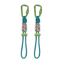 2pcs Water Bottle Paracord Strap with Carabiner Clip Multifunctional Lanyard Keychain for Men Women Camping and Hiking Trips žalia