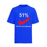 Laikas penktajam turui 51% AFD Bendri Laisvamaniai Moteriški Marškinėliai Vyriški Moteriški Marškinėliai Viršus Ekologiška Medvilnė 3XL blue