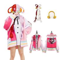 Uta Cosplay One Piece Film Red Cosplay Costume Uta The Movie World Diva Uta Cosplay Costume Uta Wig [AG-TOP] [Wig Included] (L, Included)