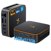 Huidun H50 Mini PC AMD Ryzen 3300U 16GB 512GB SSD Windows 11Pro MINI Kompiuteris HDMI 16+512 Bluetooth keyboard juoda