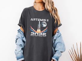 Unisex Artemis 2 Rocket Launch Tshirt Future Lunar Mission Tshirt Space Exploration Tshirt Unisexs Womens Cotton Tshirt Y2K M