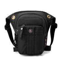Men Waist Leg Bag Fanny Pack  Outdoor Sports Motorcycle Rider Travel Hiking Multi-Pocket Nylon Male Drop Thigh Hip Belt Bags