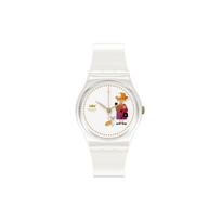 Swatch Quartz Movement 70th Anniversary Commemorative Watch Women watches White GZ711 White Dial beige