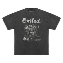 Exiled T Shirt Hong Kong Movie Johnnie To Francis Ng Bullet in the Head Washed Loose Drop Shoulder Mens Cotton Printed Shirts S