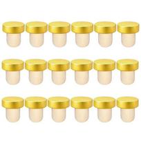 10/20 vnt. Mediniai butelių kamščiai Aliuminio viršus Vyno kamšteliai Sandarinimo kamštis Alaus buteliai 20Pcs Gold