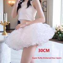 Fashion Lolita Petticoat Without Hoop Flying Saucer Ball Gown Petticoats Breathable Cosplay Crinoline Skirt Women Girls