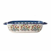 With Handles Baking Dish Double Ear Fruit Salad Bowl Decorative Tableware Soup Bowl  Microwave Safe Double Ear Tray