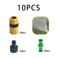 10pcs Garden Faucet Connector For 1/2 Inch Water Pipe Threaded Joint Water Pipe Connector Set For Greenhouse Irrigation Watering