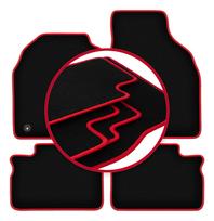 Dywaniki Welurowe Z Czerwonym Rantem Do: Suzuki Wagon R+ Hatchback (1998-2010)