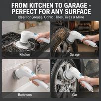 Effortless Electric Grease Scrubber, Rechargeable Cordless Power Cleaning Brush, for Kitchen Sink Tile & Stubborn Stains United States