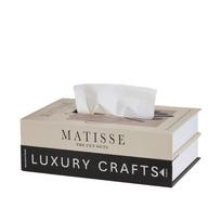 Luxury Book Style Tissue Box Ornaments Container Napkin Holder Case Double Layer Decoration Storage Box Bedroom Storage