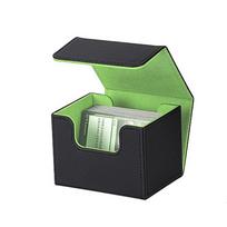 Magnetic Trading Card Deck Box Flip Cover Fit 100 Single Sleeved Commander Deck Box Stain-resistant Moisture-proof