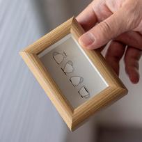 2PCS Creative Rustic Antique Picture Frames Square Mini 3 Inch Photo Frame Handmade Display Holders Study Room