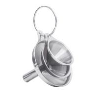 3/5Pcs Stainless Steel Kitchen Funnels Set Mini Cleaning Brush Optional Liquid Funnel Set Mini Ring Leak-proof
