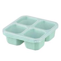 Grid 4 Snack Containers Reusable Meal Prep Lunch Containers Portable For Kids And Adults Home Snack Storage Bottles Kitchen Tool 4&1