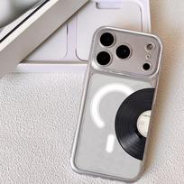 Vinyl Records Phone Case For iPhone 17 16 15 14 13 12 Pro Max Plus With Magnetic Crystal Clear Case Wireless Charge iPhone Air