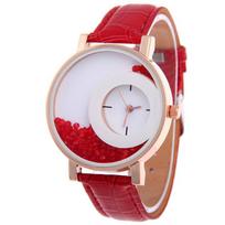 Pass Ebay Best-Selling Belt Watch, Diamond Fashion Student Watch, Women'S Belt Watch 489 raudona