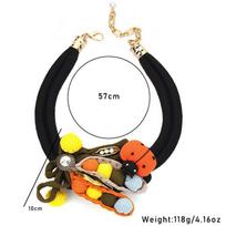 Statement Necklace with Ladybug Design for Women Trendy Wedding Party Jewelry oranžinė