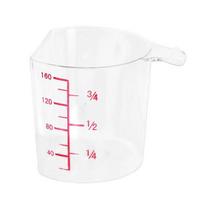 Tikslus 180 ml plastikinis ryžių matavimo puodelis su rankena, lengvai laikomas Comapct Cooking tikslaus matavimo ryžių puodelis