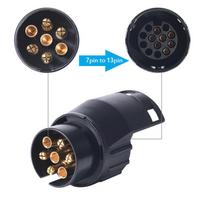 13 kontaktų į 7 kontaktų vilkimo adapteris priekaba kemperis sunkvežimis vilkimo kablys automobilio kištuko adapteris 12V vandeniui atsparus elektrinis lizdas kemperio priedai CHINA