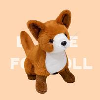 Simulation Cute Sitting Posture Little Fox Doll Plush Toy Children's Sleeping Rag Doll Doll Girls Holiday Gift 26cm 0.18kg