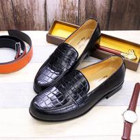 Fashion Luxury Patent Leather Men's Loafer Shoes Slip-on Blue Black Shoes Wedding Party Formal Shoes for Men 38 juoda