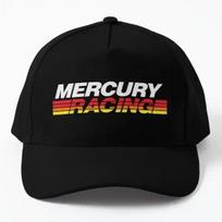 Mercury Racing  Beisbolo Kepuraitė Skrybėlė Juoda Czapka Lauko Sportinė Vienspalvė Spausdinta Moteriška Casquette Snapback Atsitiktinė Black