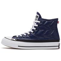 P.A.M. x Converse 1970s Zipper Comfortable Non-Slip Abrasion Resistant High Top Board Shoes Unisex Dark Blue 41.5