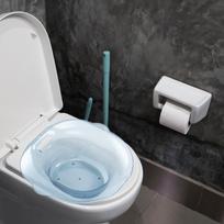 Sėdimoji vonelė tualetui / bidė / tualeto vonelė / platesnė sėdėjimo vieta / pakabinama daugkartinė apsauganti nuo perpildymo Blue