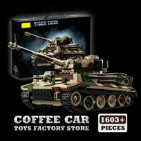 Military Building Blocks 1:28 Tank Assembly Model Germany Panzer MOC Bricks WWII Army Armored Vehicle STEM Toys Christmas Gifts