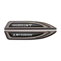 2Pcs 3D Metal Car Side Fender Rear Trunk Emblem Badge Sticker Decal For Mitsubishi Outlander L200 Xpander Pajero Montero Lancer