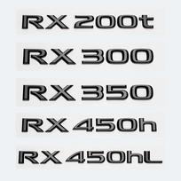 3D blizgios juodos raidės RX200t RX270 RX300 RX350 RX450h RX450hL HYBRID emblema LEXUS automobilio sparnui bagažinei galiniam logotipui lipdukas Glossy Black
