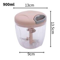 Versatile Manual Food Processor With Pulling Rope Perfect For Baby Food And Garlic Paste rožinė