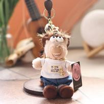 Cute Animal Plush Pony Pendant Soft Stuffed Toy For Bag Decor And Gifts balta