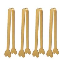 Serving Tongs Stainless Steel Non Stick Sugar Cubes Tongs Creative Heart-Shaped Design Smooth Locking Kitchen Supplies Food United States