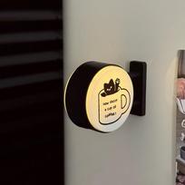 Coffee Retro Corner Refrigerator Magnet Light Fridge Magnet Magnetic Home Miniature Pegboard Coffee Shop Glowing Decoration