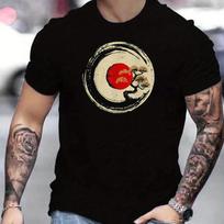 European sizes Bonsai Tree Graphic Print, Men's Casual Comfy Short Sleeve Round Neck T-Shirt For Daily And Outdoor Wear S juoda