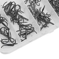 100PCS Strong Sharp Treble Fishing Hooks with Double Split Rings Barbed Hook Set  Freshwater Fishing juoda