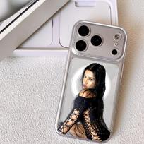 Singer L-Lara R-Raj Phone Case For iPhone 17 16 15 14 13 12 Pro Max Plus With Magnetic Crystal Clear Case Wireless Charge iPhone 16 Pro Max