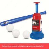 Kids 5Pcs Baseball Set 1 Adjustable Bat  1 Ball Launcher With 3 BallsFamily Travel Game Perfect For Thanksgiving/Christmas