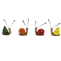 Vibrant New Multi-Colored Shell Snail Sculpture Bonsai Decoration Cute Micro Landscape Ornament Miniature Snail Garden Ornaments Supplies One Size