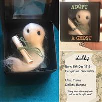 Halloween 1Set Adopt A Ghost Doll With Book Of Contract Halloween Spooky Pocket Ghost Toy For Family Friend Neighbor Gift One Size