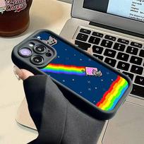 Cute N-Nyan Cat Phone Case For IPhone 17 16 15 14 Plus 13 12 11 Pro Max Silicone Cover iPhone 15 plus