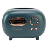 Radio Shape Retro Radio Tissue Box Decorative Green Tissue Cover Box Multifunction Creative Radio Tissue Holder Bedroom